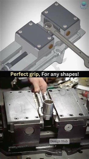 The vise that grips anything — No matter the shape 🙃 #cad #cam #solidworks #restoration #designing