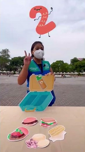 ¡Aprendamos a elaborar una lonchera saludable! #Short 🧒🧑🍎🍉🍶