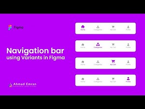 How to create Navigation bar in Figma using Variants | Speed Art Tutorial | Figma | UI Design
