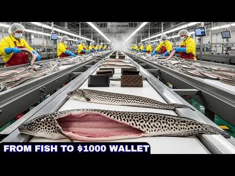 How Eel Skin Becomes Luxury Wallets – Inside the Factory |Full Process