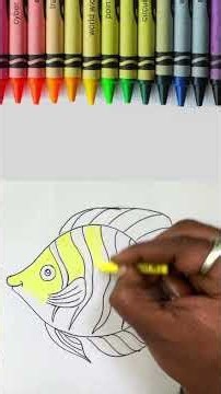 Easy way to Draw Cute Cartoon Fish Step by Step for Level 1 Students
