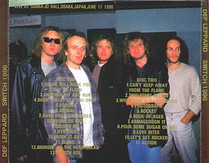 Def Leppard - 1996-06-17 - Osaka, Japan - Switch 1996 (192 Kbps)