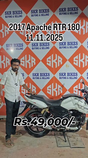 17K views · 894 reactions | 2017 Apache RTR 180 Call 7904209463 , Post Date 11.11.2025 SKR BIKES Madurai ❤️ OFFICIAL CHANNEL#skrbikes . #skrkarthikraja #skrbrand #skr #skrpromotions #skrbikesmadurai #skrbikesmadurai #skrbikes #skrmadurai #skr #trrndingreels #trend #trending #trrnding.. | Karthik Raja S | Facebook