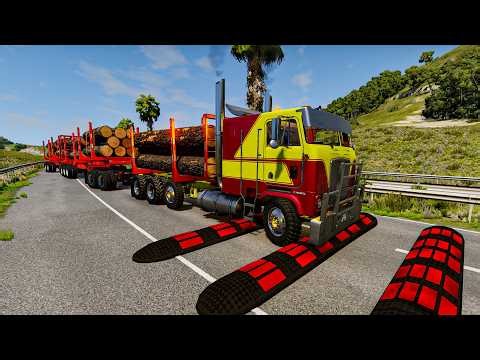 Trucks vs Upside Down Speed Bumps | BeamNG.DRIVE