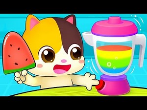 Bayi Kucing & Buah-buahan Yang Sehat | Lagu Buah Sehat | Lagu Anak-anak | BabyBus Bahasa Indonesia