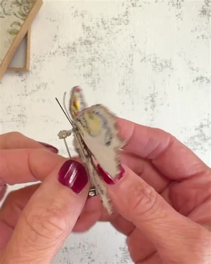 Embroidered Peacock Butterfly Brooch: Realistic Hand-painted Pin - Etsy