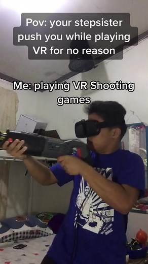 Stepsister Pushes You While Playing VR | Funny POV Moment