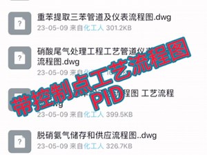 带控制节点工艺流程图PID图CAD化工制图生物工程设计