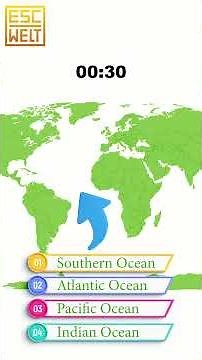 🌊🤿 Name the Ocean | Can you identify it on the map?