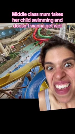Middle Class Mum Takes Child Swimming and Avoids Getting Wet