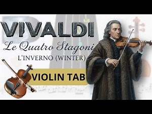 🎻𝄞 Vivaldi Four Seasons: Winter (L'Inverno) 🎶 | Violín 🎻 Play Along | TABLATURA