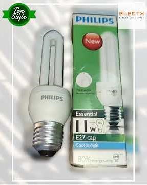 Philips 11W CFL Bulb E27 Daylight 6500K, Compact Fluorescent Lamp