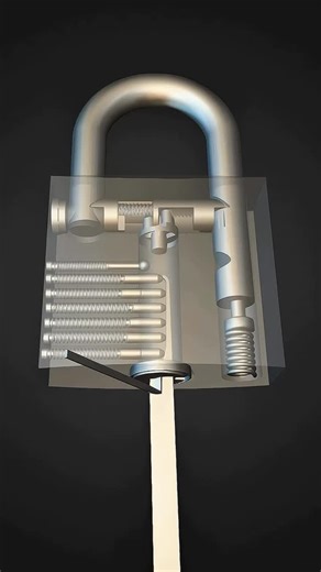 Wrench concept on Instagram: "How a Padlock Works Inside🔐!Lock picking Mechanism in 3D Animation …. . . . . . #viralreels #trendingreels #short #shorts #insta #tool #cncmachining #vmc #cncmachine #tools #diy #tip #tips #3d #animation #daigram #instalike #instagram"