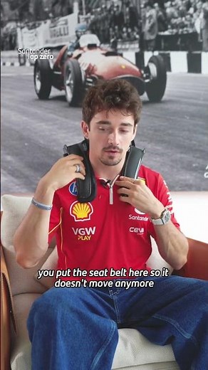 Charles Leclerc Explains HANS Device in F1#charlesleclerc #f1 #technology #tech #motorsport #safety