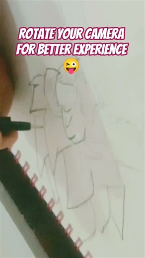 Drawing Black Goku Part 1 Rotate your camera for better experience #dragonballfanart