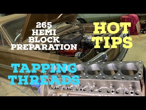 265 Hemi , block preparation for assembly