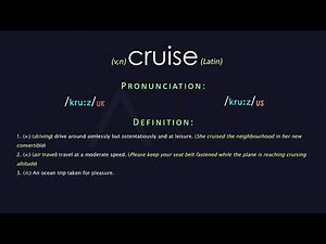 Cruise Meaning And Pronunciation | Audio Dictionary