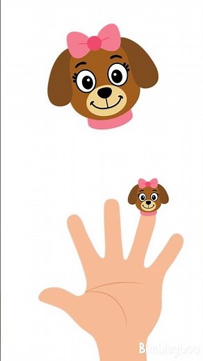 Brother, Sister & Baby Dog Finger Family Song | Kids Nursery Rhymes | Bimbleyboo #shorts