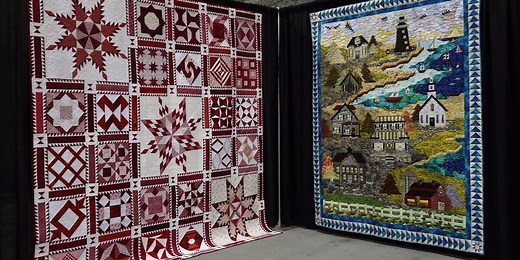 Hundreds of quilts on Display for the 100th American Quilter’s Society quilt show in Branson, Mo.