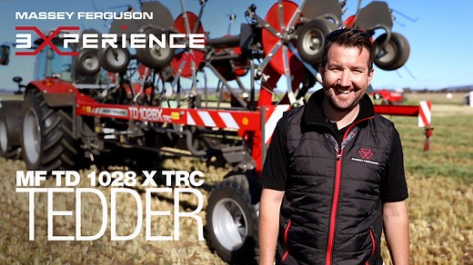 8.3K views · 341 reactions | Product manager Michel Felton took time out from his duties at MF eXperience ANZ to run us through the features of the MF TD 1028 X TRC tedder. Thanks to its unique hook-shaped tines, our MF TD X Series tedders can operate at the perfect speeds to deliver unsurpassed tedding capacity, achieving a 20-25% higher output than comparable competing tedders. | Massey Ferguson | Facebook