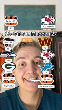 Day 12! Building a 20-0 Team in Madden 27 Challenge!