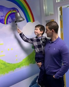 305K views · 1K reactions | James has spent most of his life in and out of the hospital. The sound of this bell marks a new chapter in his life.  | Humankind | Facebook