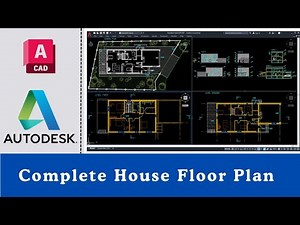 Autodesk AutoCAD Course 17 Complete House Floor Plan in AutoCAD 1 of 3