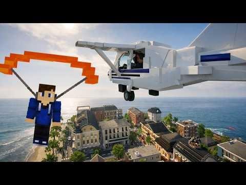 Parachuting in Minecraft (City Map + Download)