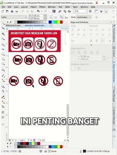 Tutorial CorelDRAW: Jurus Anti Darah Tinggi! 😂 #Shorts Capek desain mencong-mencong