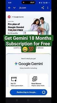 Jio दे रहा है 35100₹ का Gemini Subscription FREE! 😱🔥| Active Google Gemini for 18 Months |