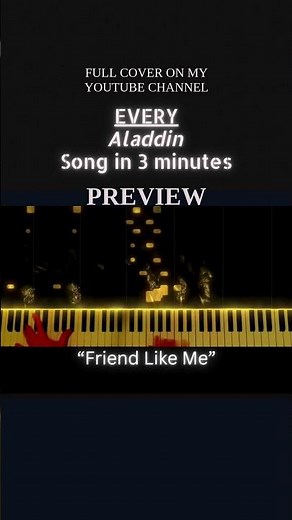 🧞‍♂️🎹 Aladdin Medley PREVIEW | Piano Cover (Updated) #aladdin #disney #pianocover #pianomusic