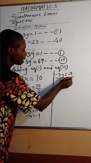 Live highlight/fast method of solving SIMULTANEOUS EQUATIONS#maths #algebra# #mathstutorial