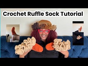 how to: crochet ruffle socks 🧶🧦