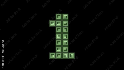 Modern countdown timer display with number 3 to 1 . Countdown begins with dramatic three to one.