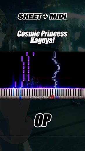 Cosmic Princess Kaguya! OP - 'Ex-Otogibanashi' | Piano Tutorial & Sheet Music