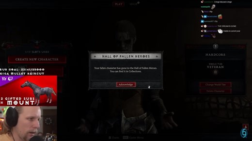 Diablo 4 Streamer Rages After 172-Hour Hardcore Character Dies During Loading Screen