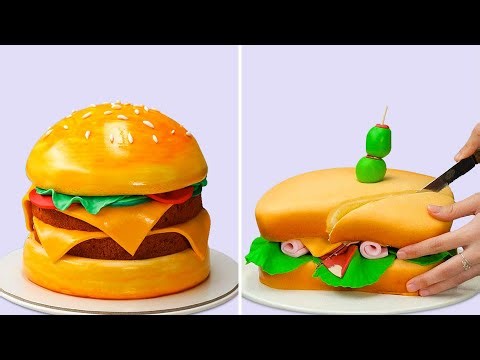 Best Hamburger Cake Tutorial || Coolest Cake Decorating Ideas For Party