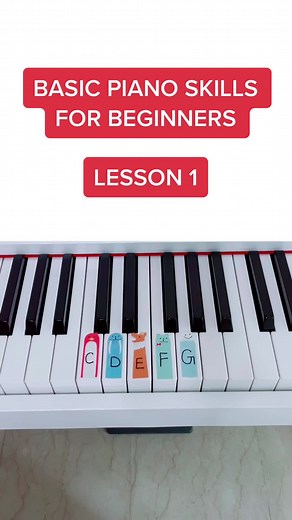 Basic Piano Skills for Beginners: Lesson 1 #basicpianolesson #basicpiano #basicpianoforbeginners #pianobeginner #easypianotutorial #easypiano #summypiano