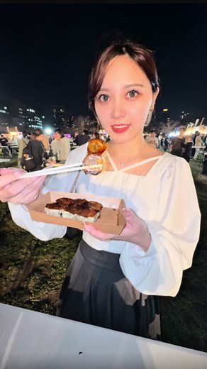 福岡城桜まつりでの食べ歩き体験🌸