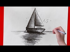 Easy Sailboat Drawing Tutorial – Full Pencil Sketch from Start to Finish