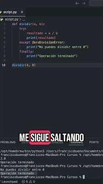 Maneja errores en Python como un pro con try, except y finally #python #tryexcept #errores #devtips