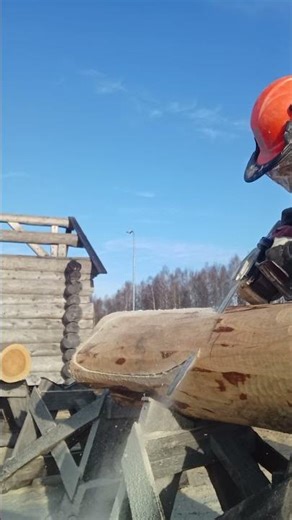 Saddle notch log cabin Timmerhus