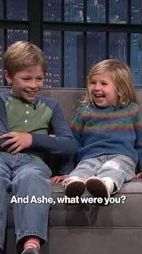 Seth Meyers interviews his kids on his show in adorable surprise moment #shorts