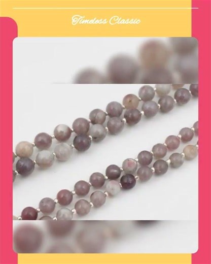 Set of 2 Endless 28" & 30" Nesting Style Lilac Jasper Beaded Necklaces