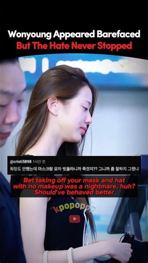 Wonyoung’s First Time Going Through Immigration Barefaced #ive #kpop #kpopidol