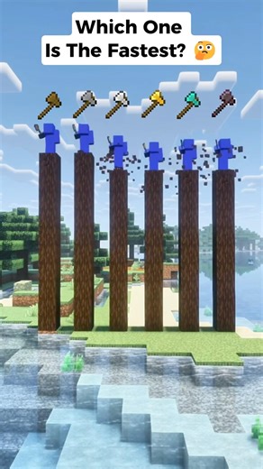 Which Minecraft Axe Chops The Fastest..🤔 #shorts