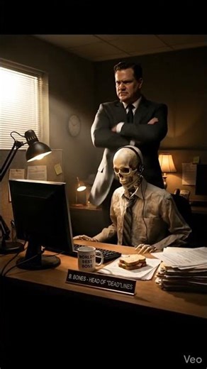 “When Your Skeleton Gets a Job #viral#Funny #skeleton