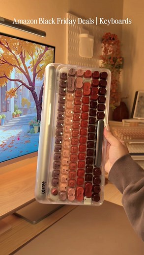 6.4K views · 266 reactions | Amazon Black Friday Deals | Keyboards on sale now ⌨️ Type “Keyboard” and I’ll send you the details! #cozydesk #cozyaesthetic #aestheticdesk #desksetup #deskinspo #deskaccessories #minimaldesksetup #cozygirl | Cheska Suzaine | Facebook