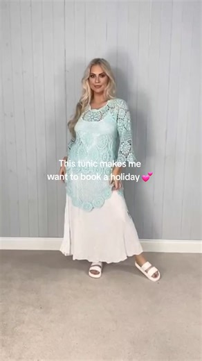 6.4K views · 39 reactions | This tunic makes me want to book a holiday ASAP!  The Thea tunic is a gorgeous open knit style tunic with a longer back for extra coverage  Perfect to wear over a bathing suit, or iver a dress or jumpsuit for an extra layer of style  #beachwear #beachcoverup #dress #jumpsuit #womensfashion #holiday #holidayfashion #holidaystyle #openknit #tunic #beachday #beachvibes #womensfashion #fashionblog #ukfashion #ootd | Goose Island | Facebook