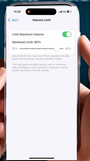 How to limit maximum volume on iPhone#iphone16#settings#ios#youtubeshorts